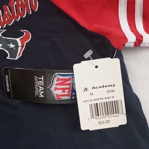 NFL Academy New Era women's Houston Texas Contrast Raglan t-shirt sz medium - Picture 6 of 6